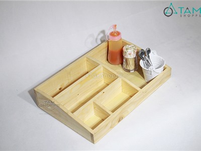 Khay gỗ nhiều ngăn để bàn số 03